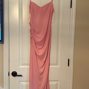 NWT Zara Pink Draped Maxi Dress